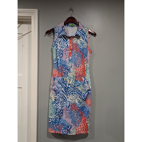 Tee2 Sea Sleeveless Dress Women's XS Comfort Beach Golf Travel Holiday Colorful - Picture 2 of 16